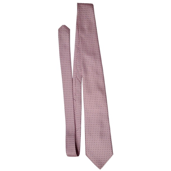 Flamboyant Mens Neck Tie Pink Dots Stripes 3.5"x56" - Picture 1 of 4